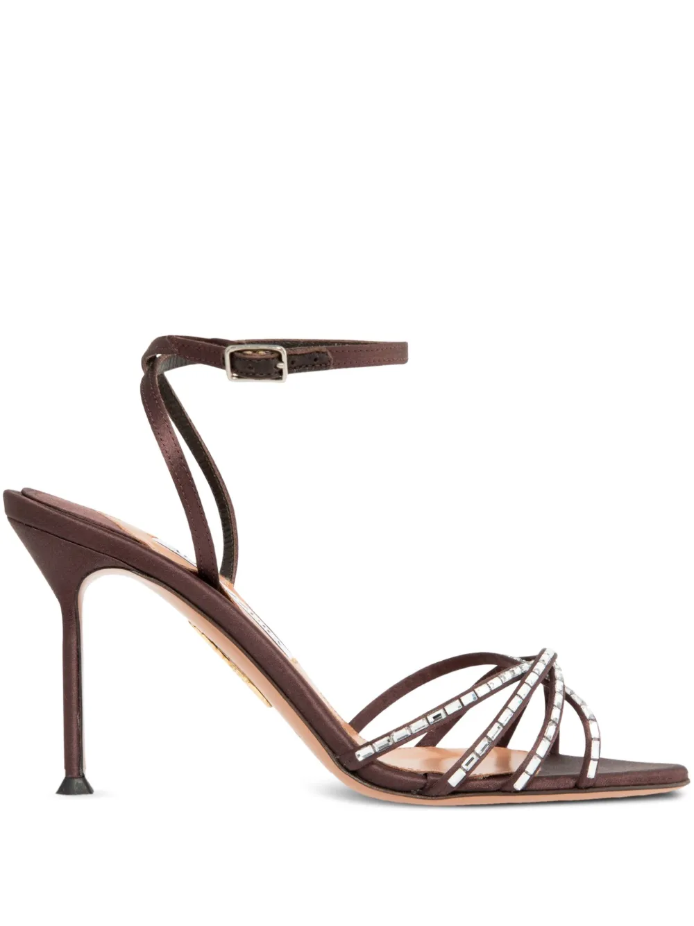 Aquazzura crystal-embellished Satin Sandals card image